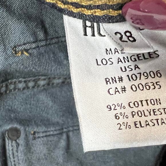 Hudson Ginny Straight Jeans Womens 28 Blue Denim Modern Low Rise USA Stretch - Picture 12 of 16